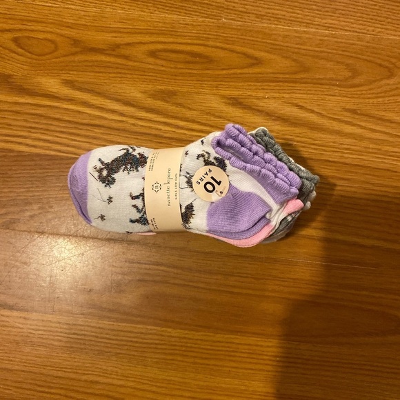 Nanette Lepore 10 pair Girls Low Cut Socks shoe size 7.5-2.5 (HG) - Picture 5 of 11